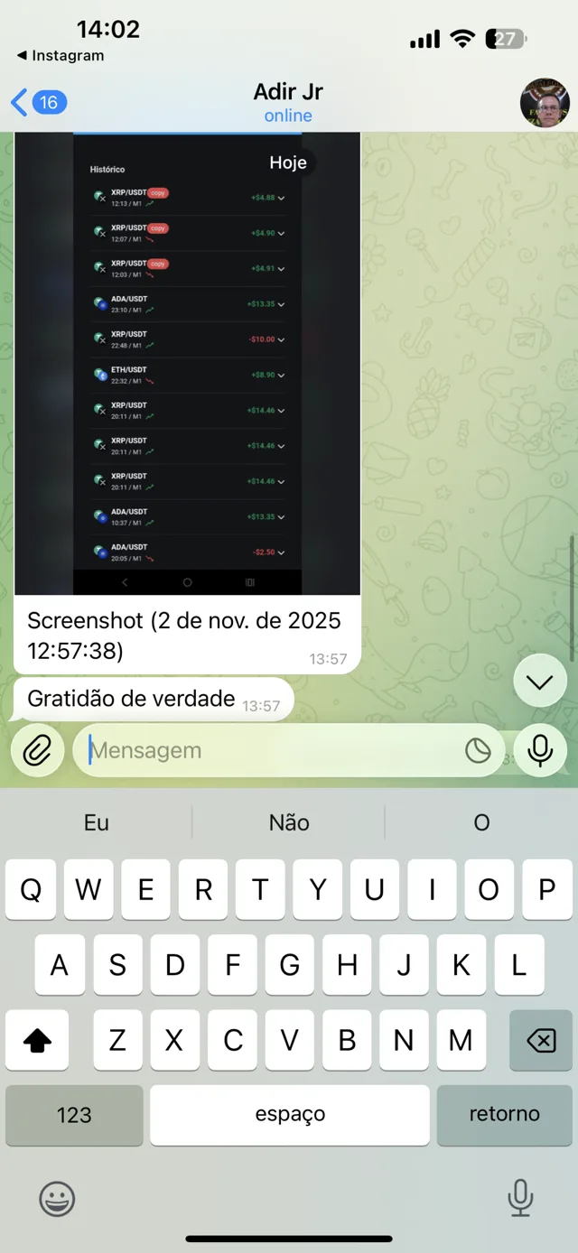 Mensagem de aluno da Ultron Academy