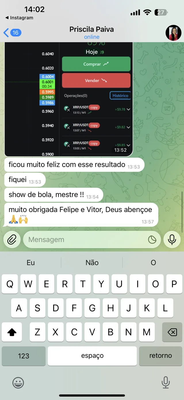 Mensagem de aluno da Ultron Academy