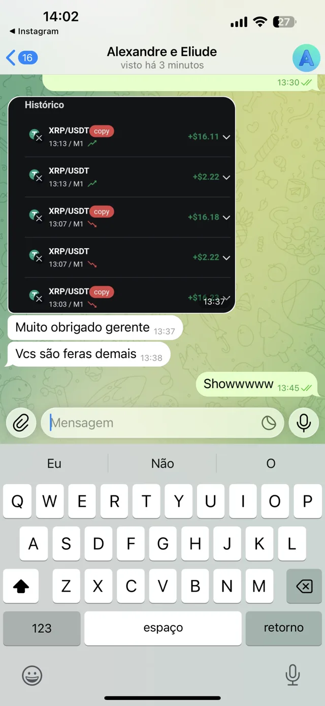Mensagem de aluno da Ultron Academy